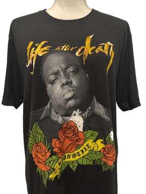 Notorious B.I.G. Biggie Smalls Life After Death Graphic T-Shirt Black Large New